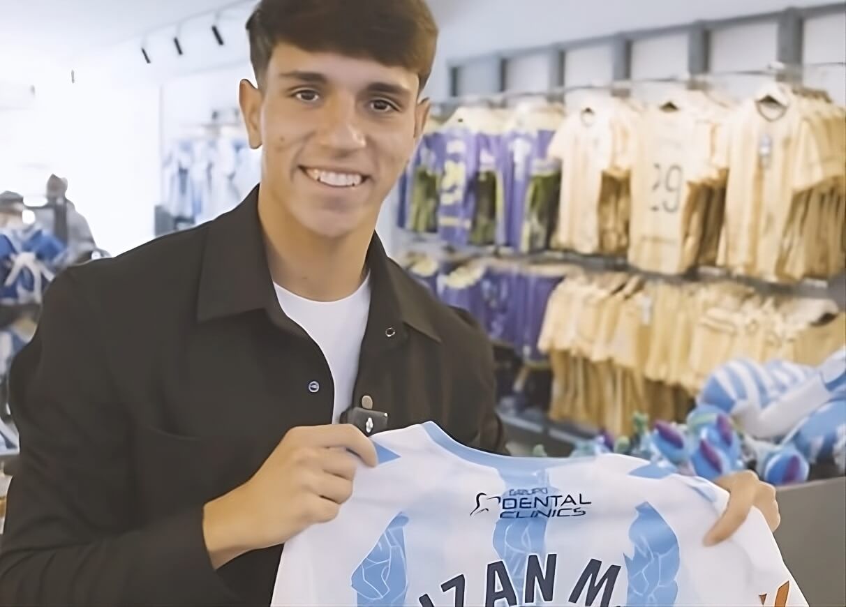 Renovación de Izan Merino (Captura: Málaga CF).
