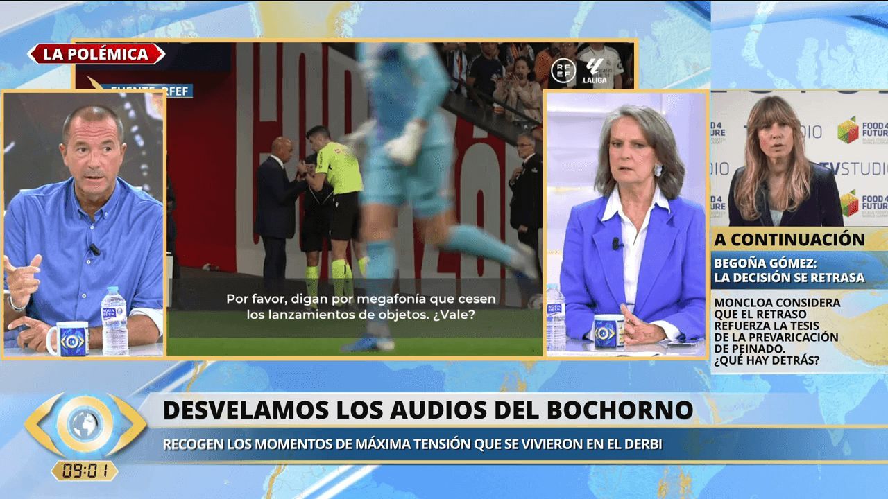  Manu Carreño hablando del derbi en Telecinco