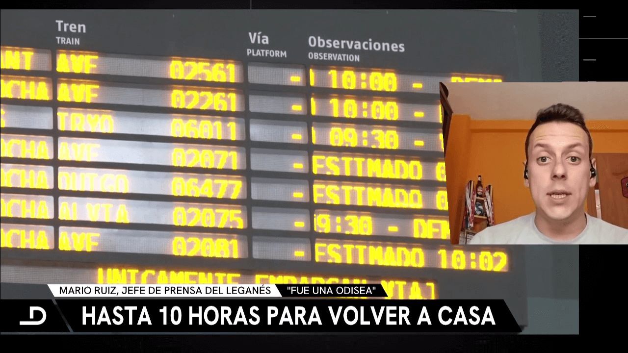  Mario Ruiz, jefe de prensa del Leganés, sobre el viaje de su equipo desde Sevilla (ElDesmarque)