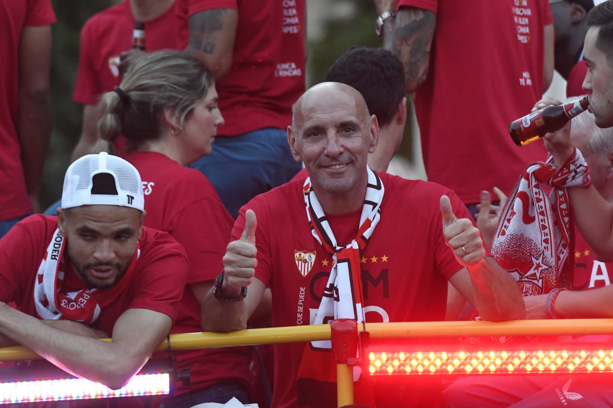  Monchi, en la celebración de la séptima UEFA Europa League.