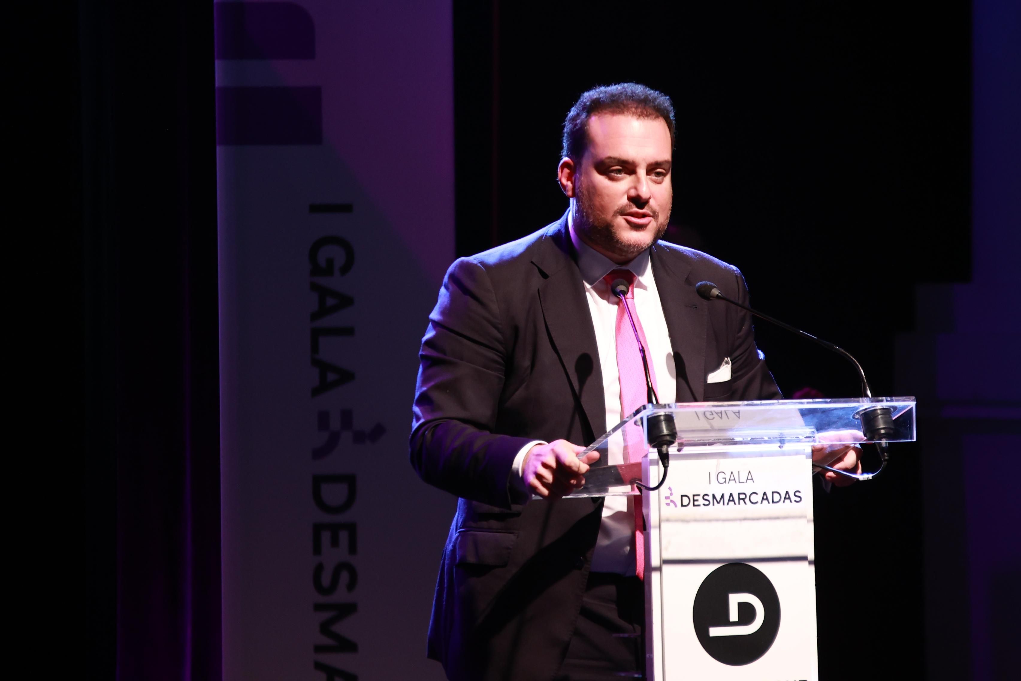 Fede Quintero, presidente de ElDesmarque, en la Gala Desmarcadas.