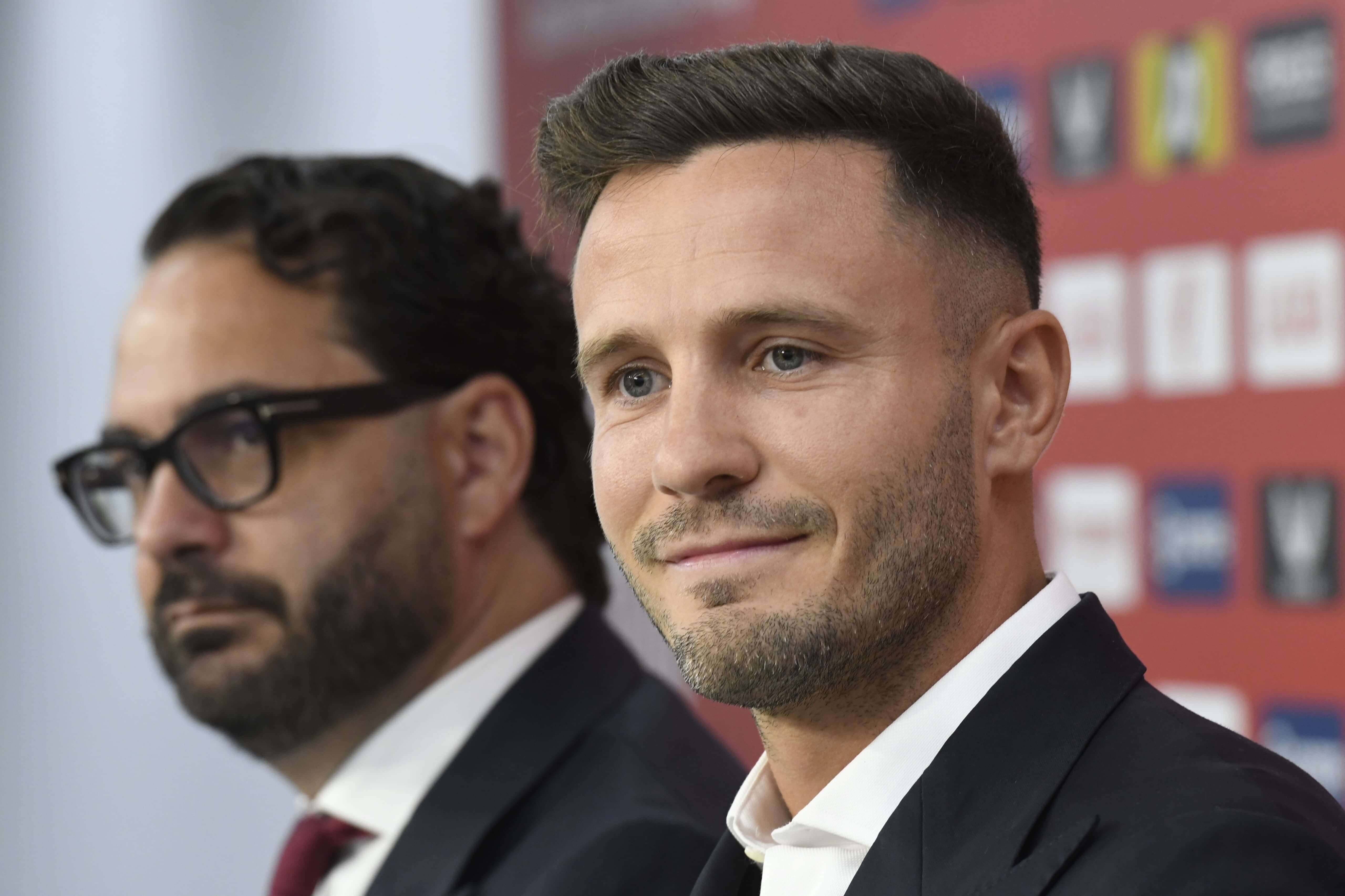  Saúl Ñíguez, durante su presentación oficial