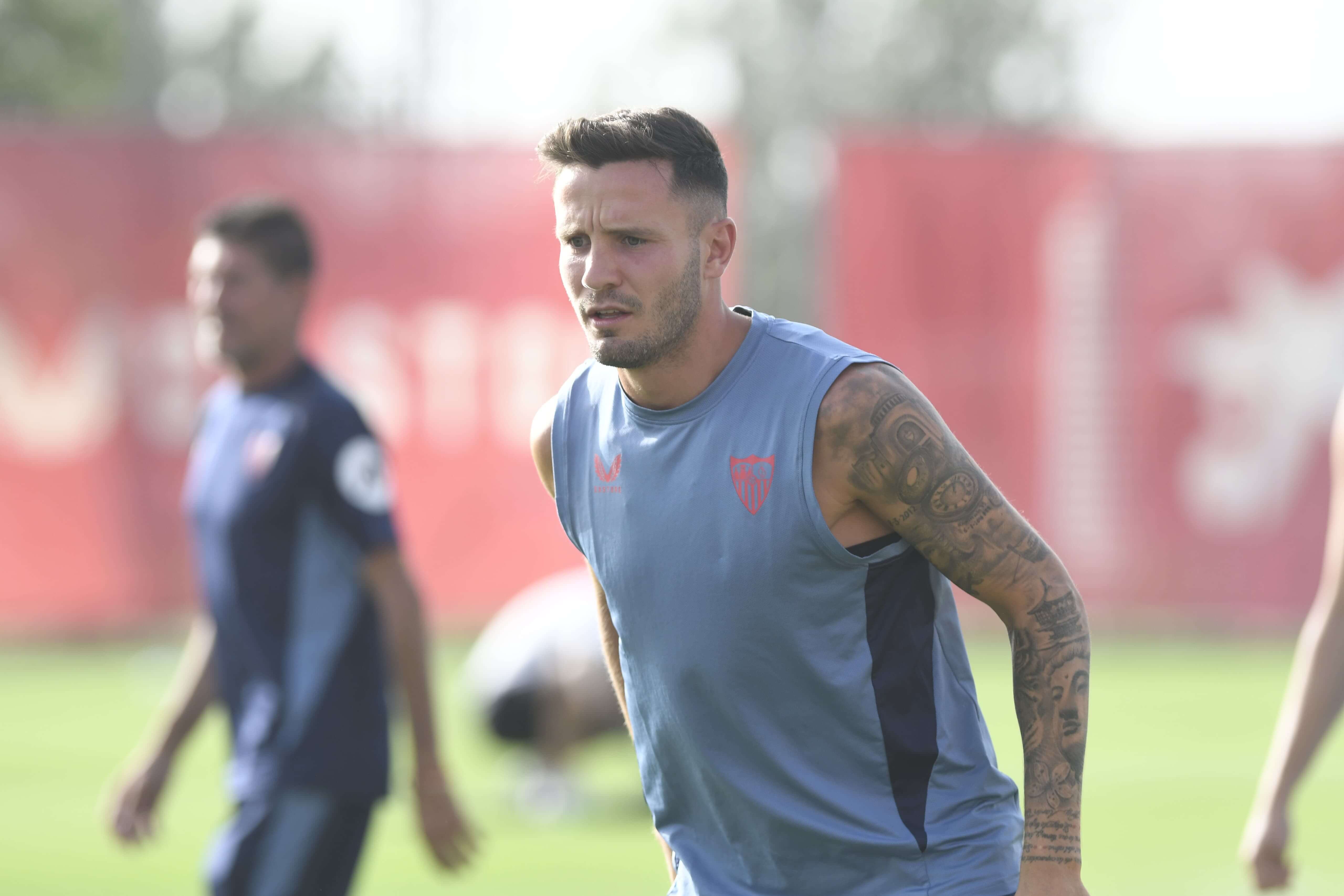  Saúl Ñíguez, en el entrenamiento