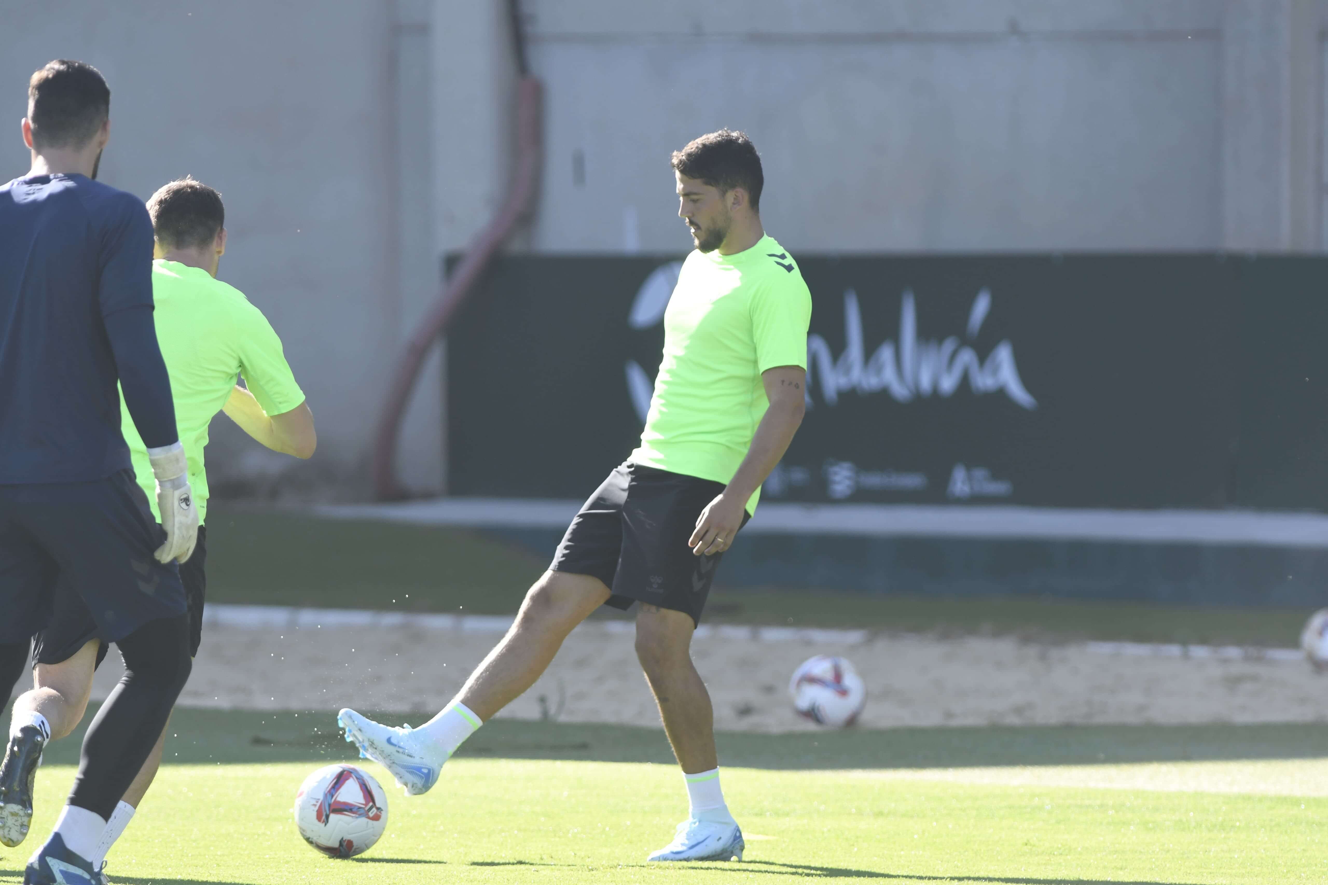 Pablo Fornals, en el entrenamiento del Betis