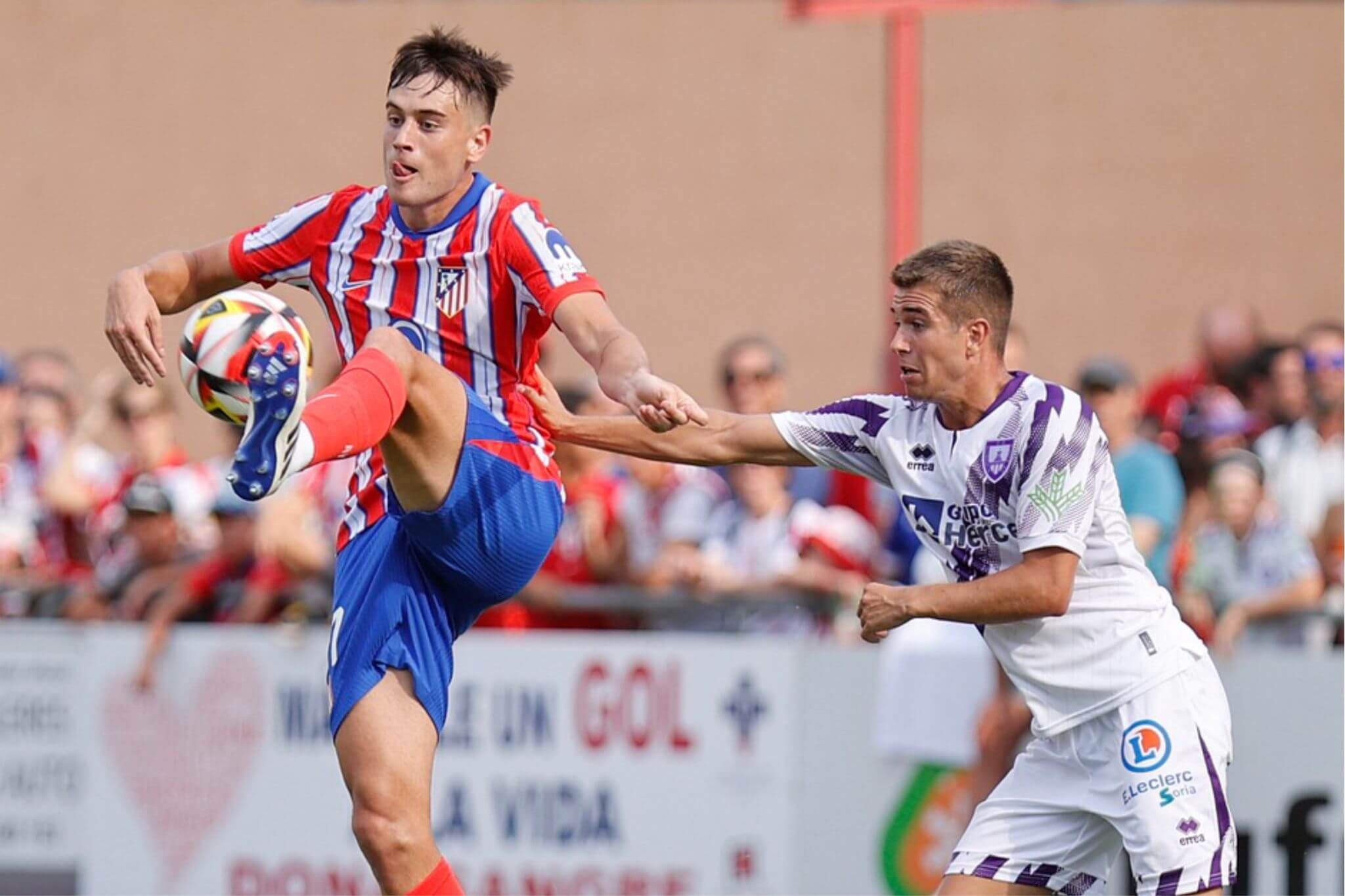  Ilias Kostis, en el amistoso del Atlético de Madrid ante el Numancia.