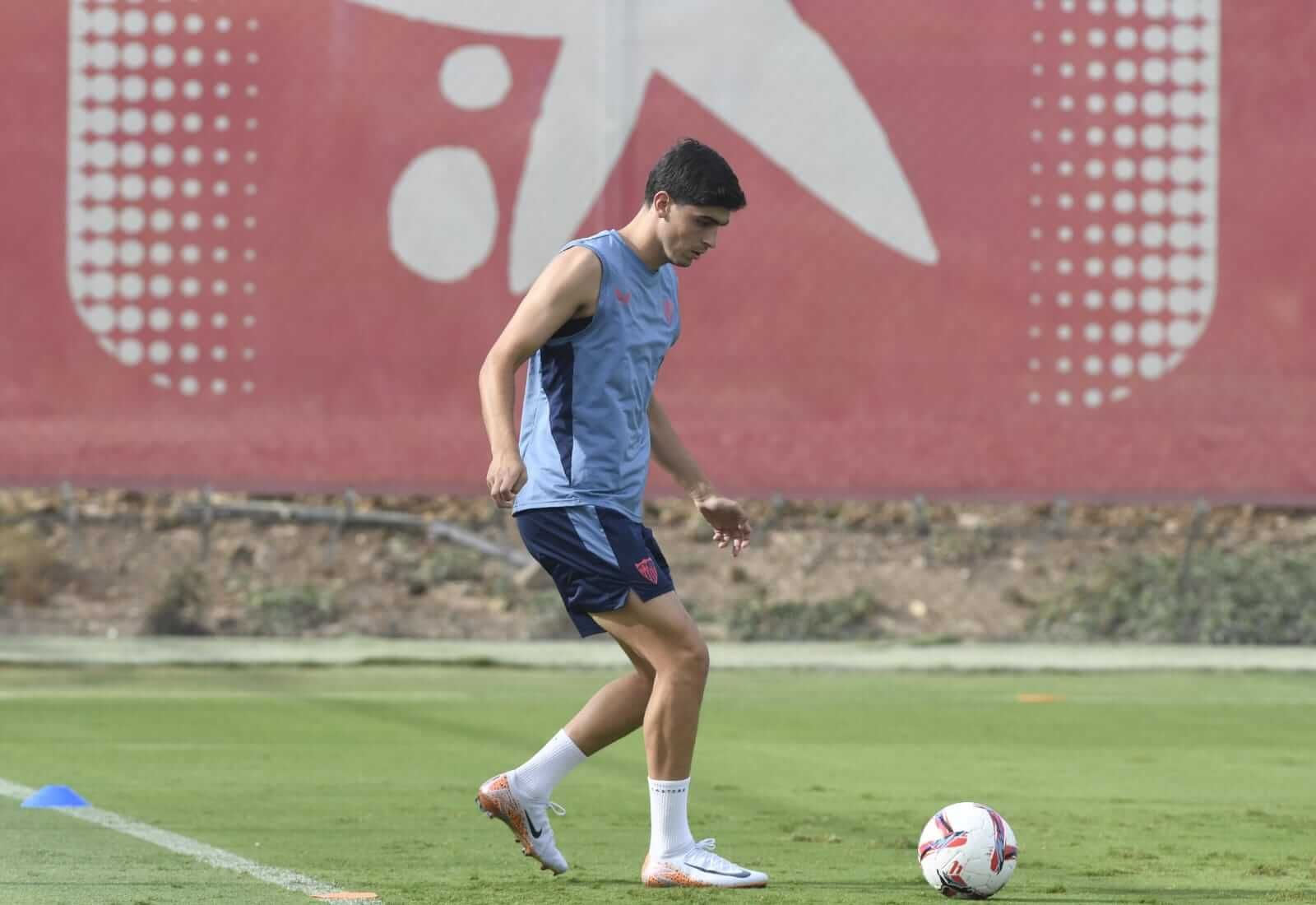 Juanlu, en el entrenamiento de este martes.