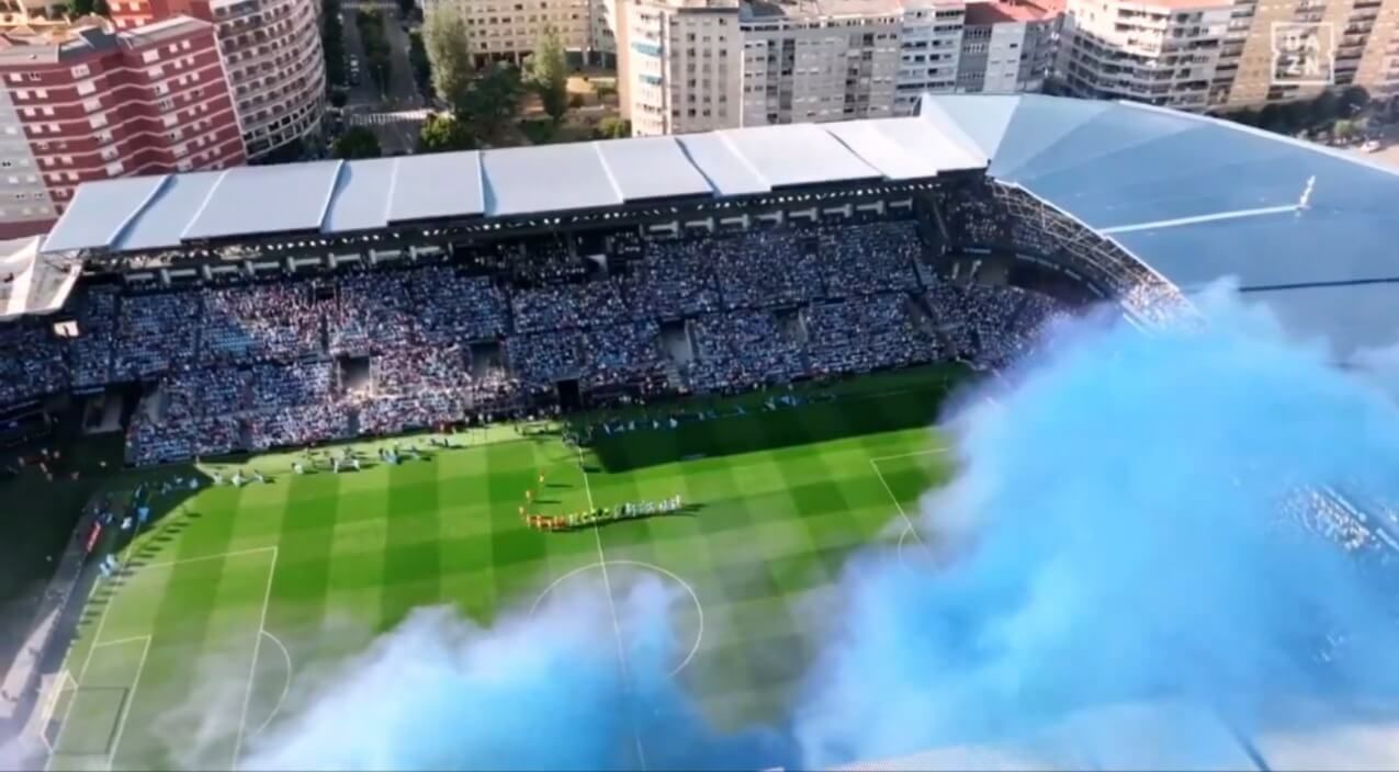  Balaídos celebra el 101 aniversario del Celta (Captura: DAZN).