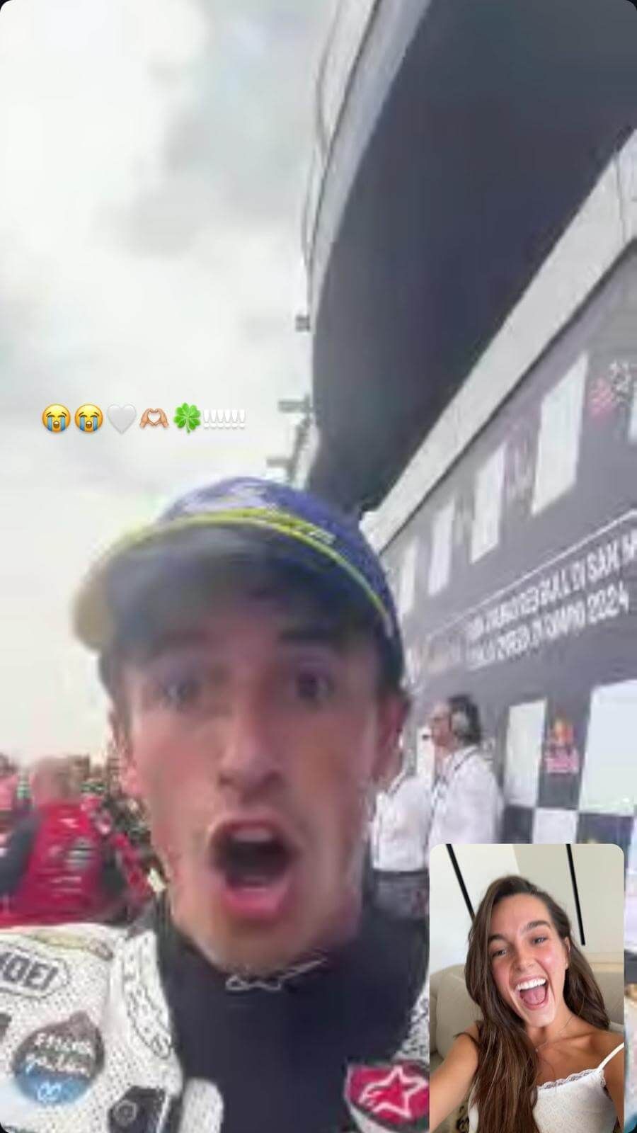  La llamada de Marc Márquez y Gemma Pinto tras ganar en San Marino (Instagram: @gemmpinto)