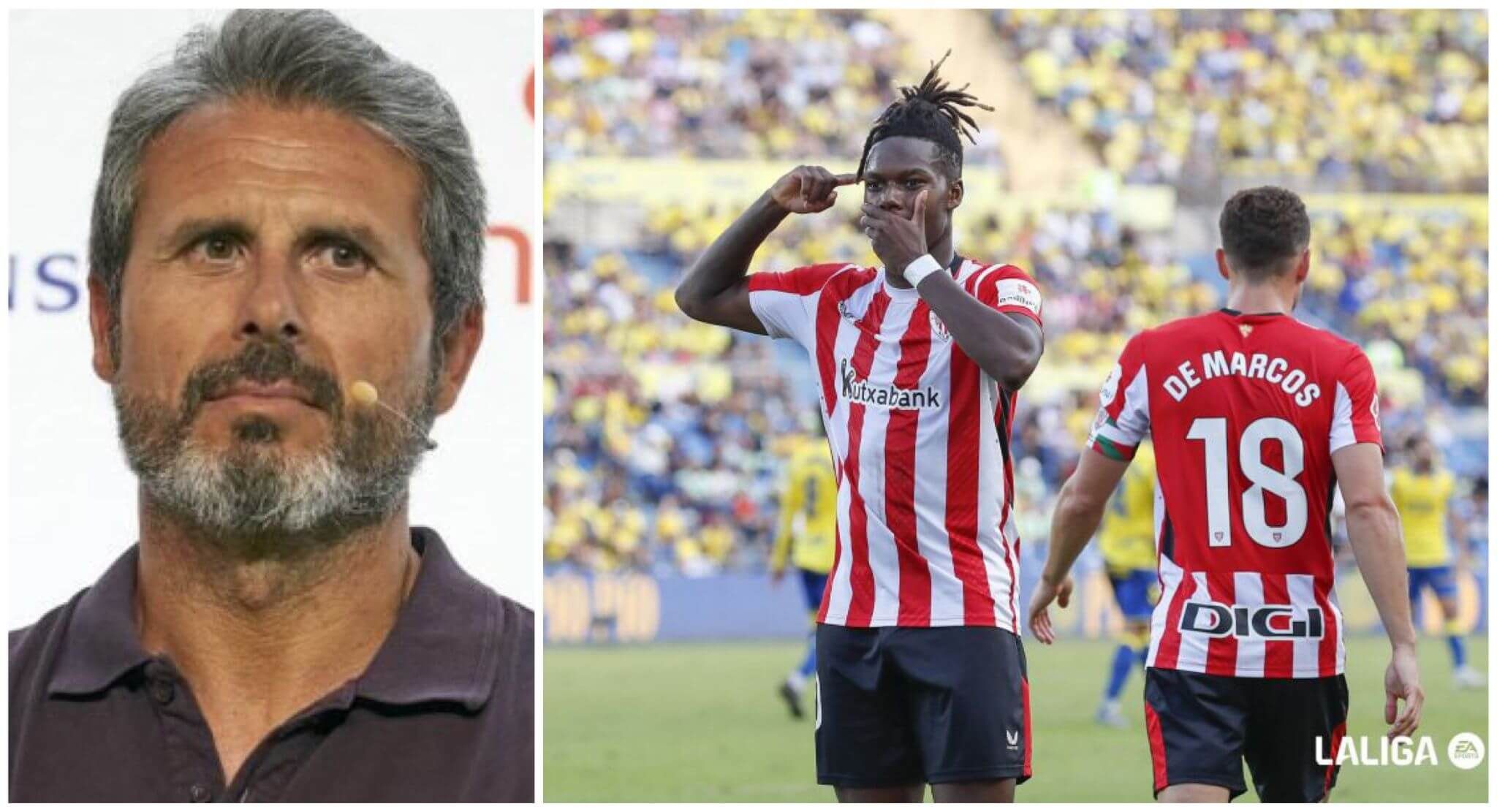 Imágenes de Rafa Alkorta y de Nico Williams, que vuelve a verse cortejado por el FC Barcelona de Joan Laporta.