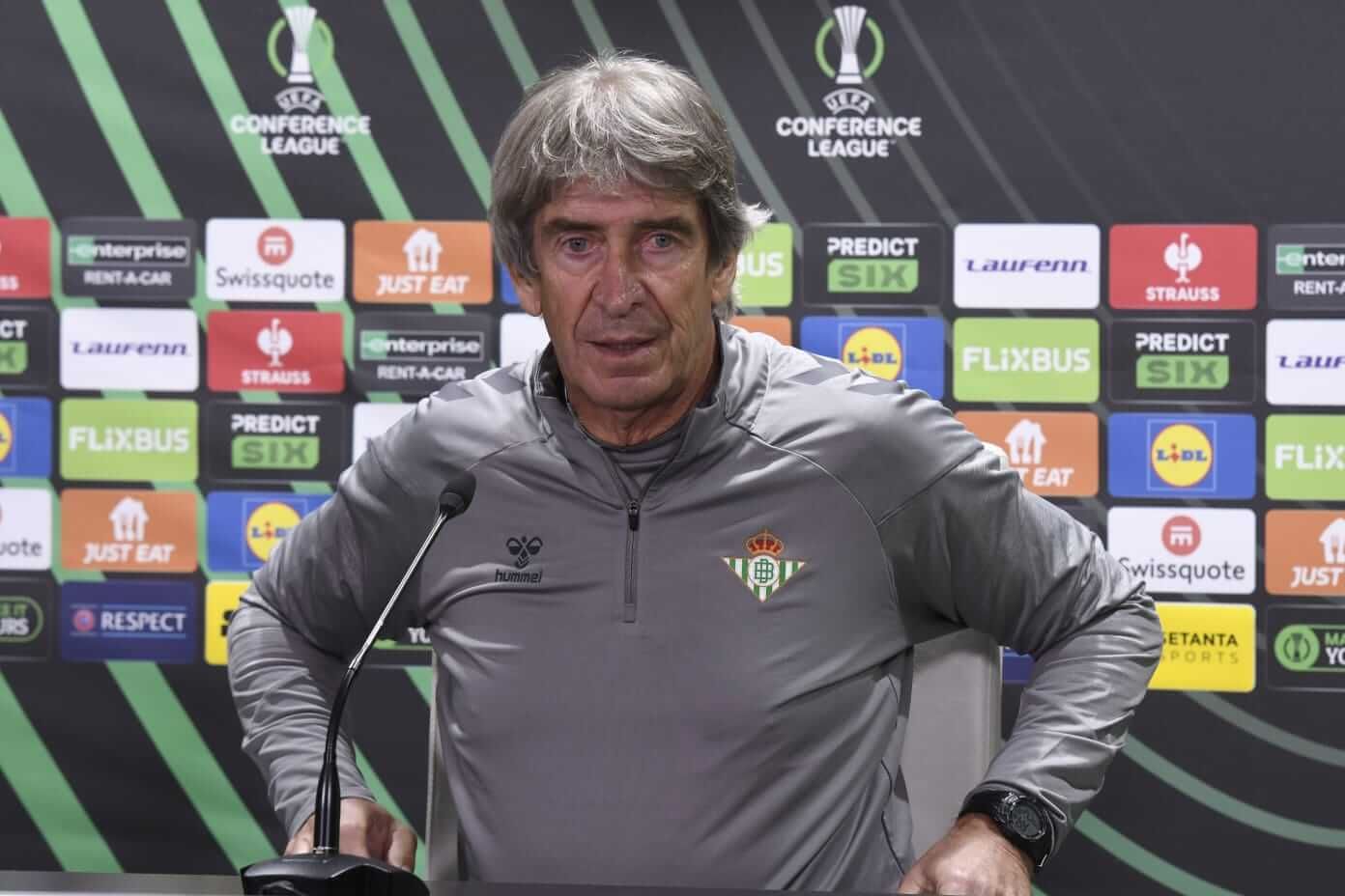 Manuel Pellegrini, en la rueda de prensa previa.