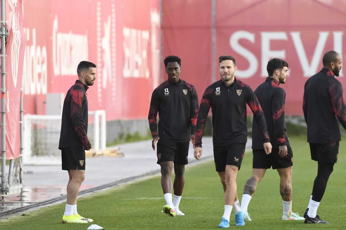  Saúl, en el entrenamiento de este lunes