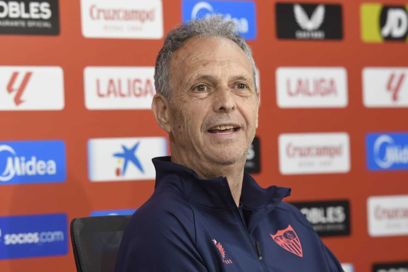  Joaquín Caparrós, en la rueda de prensa de este martes