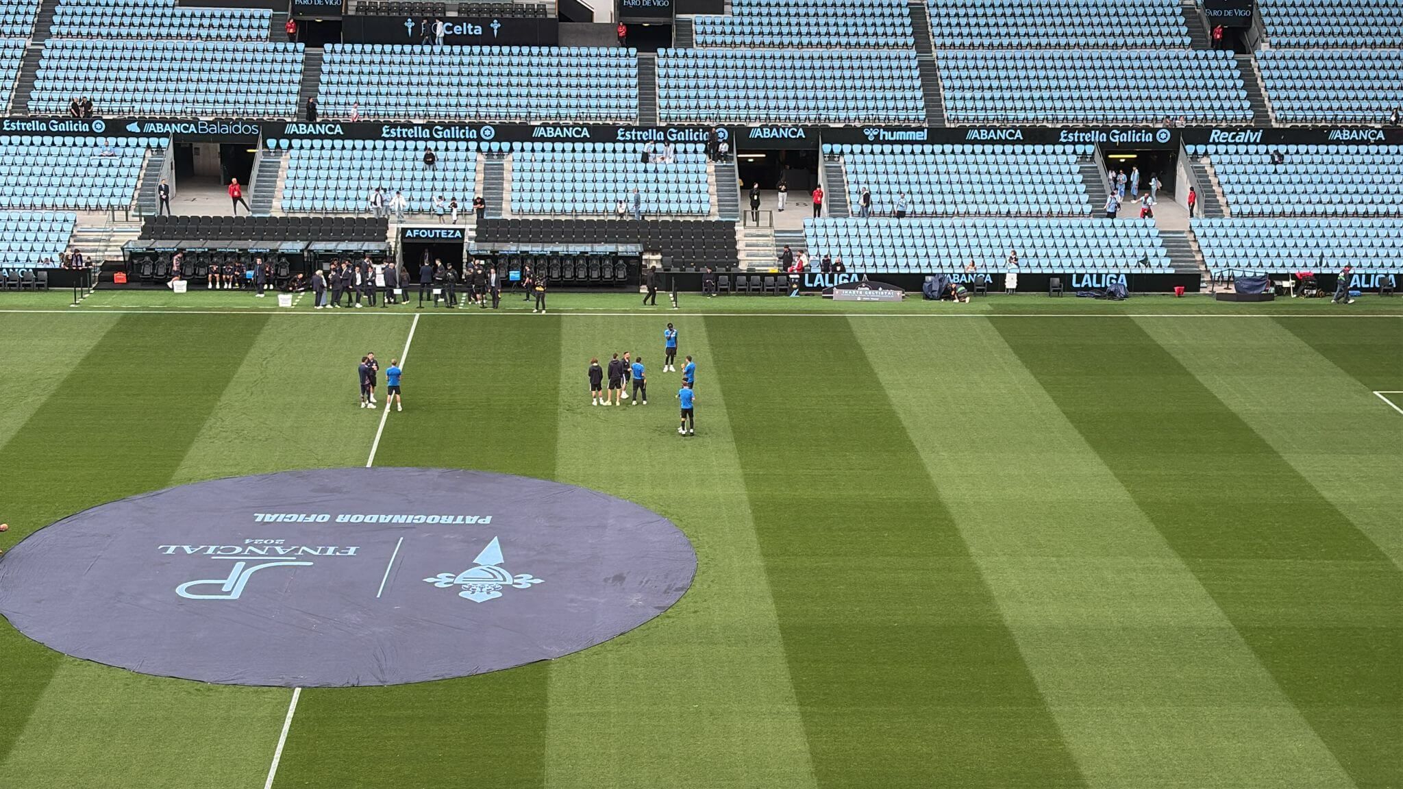 La expedición rayista en Balaídos.