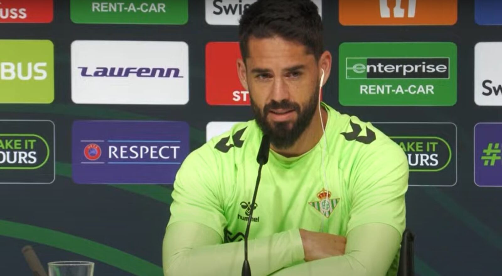 Isco Alarcón, en sala de prensa.