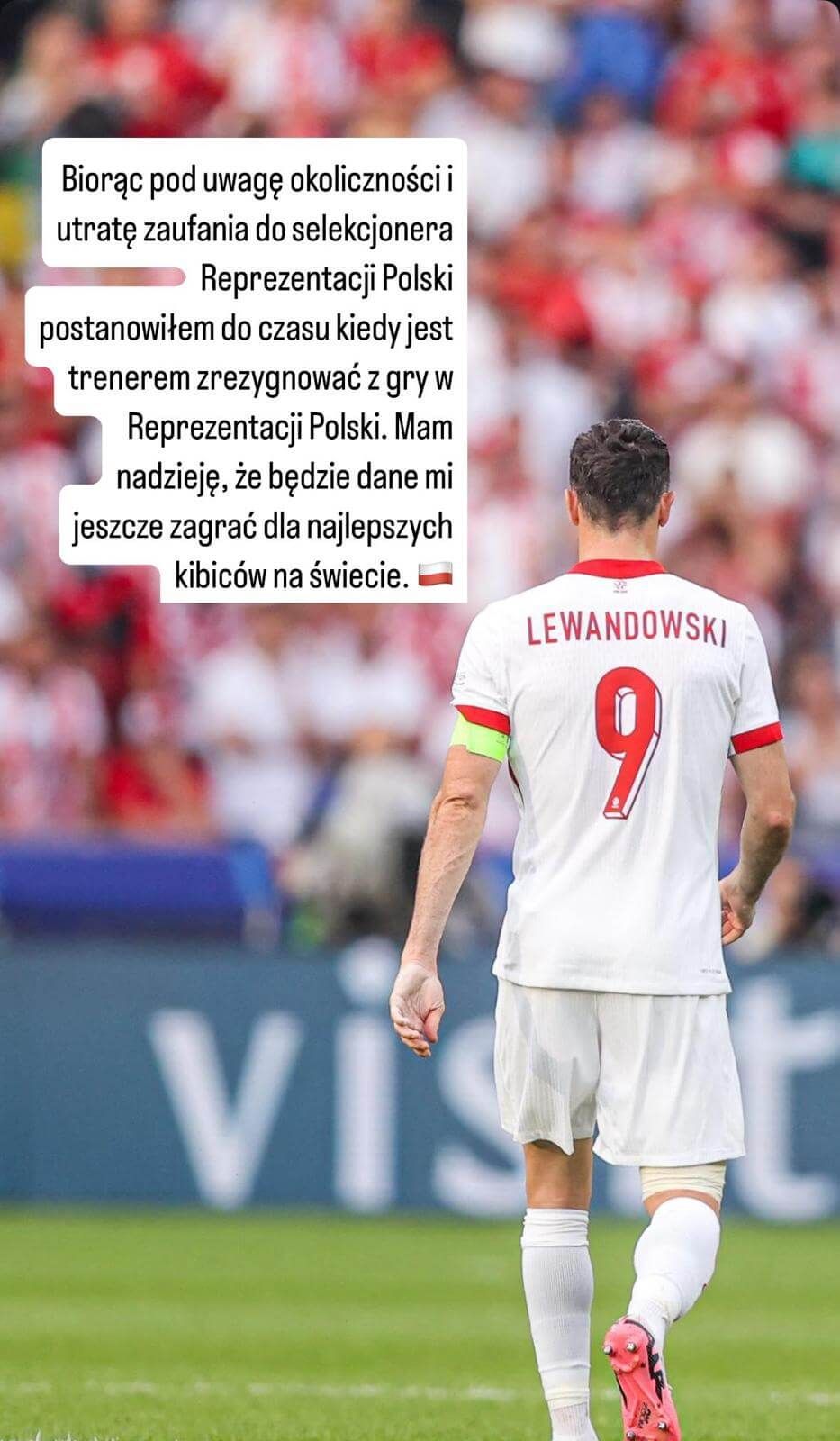  El mensaje de Lewandowski en sus redes (Instagram: @_rl9)