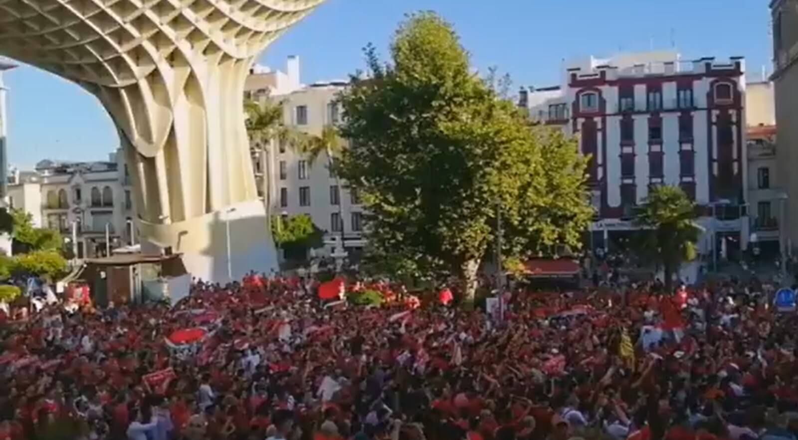  Imágenes de la manifestación de la afición del Sevilla FC.