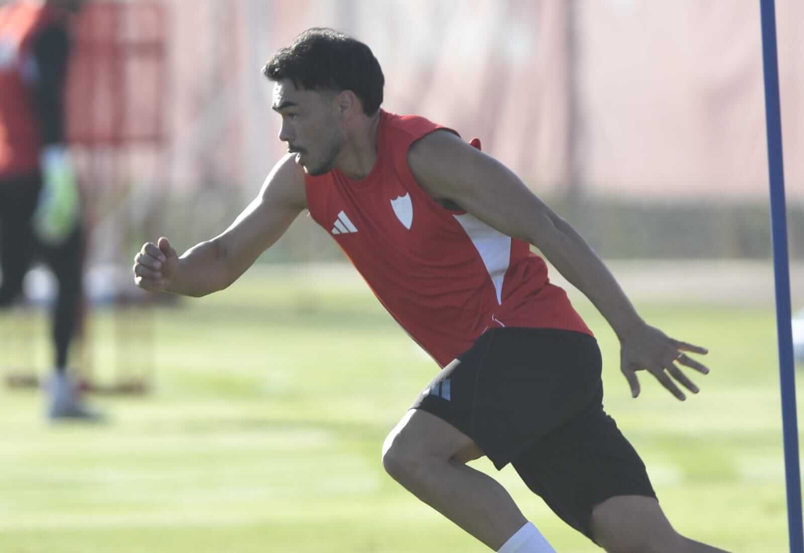  Gabriel Suazo, en el entrenamiento del Sevilla FC
