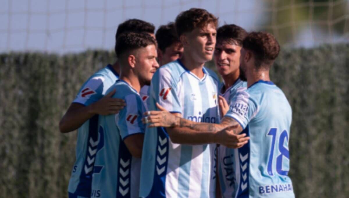 Adrián Niño, durante su estreno con el Málaga.