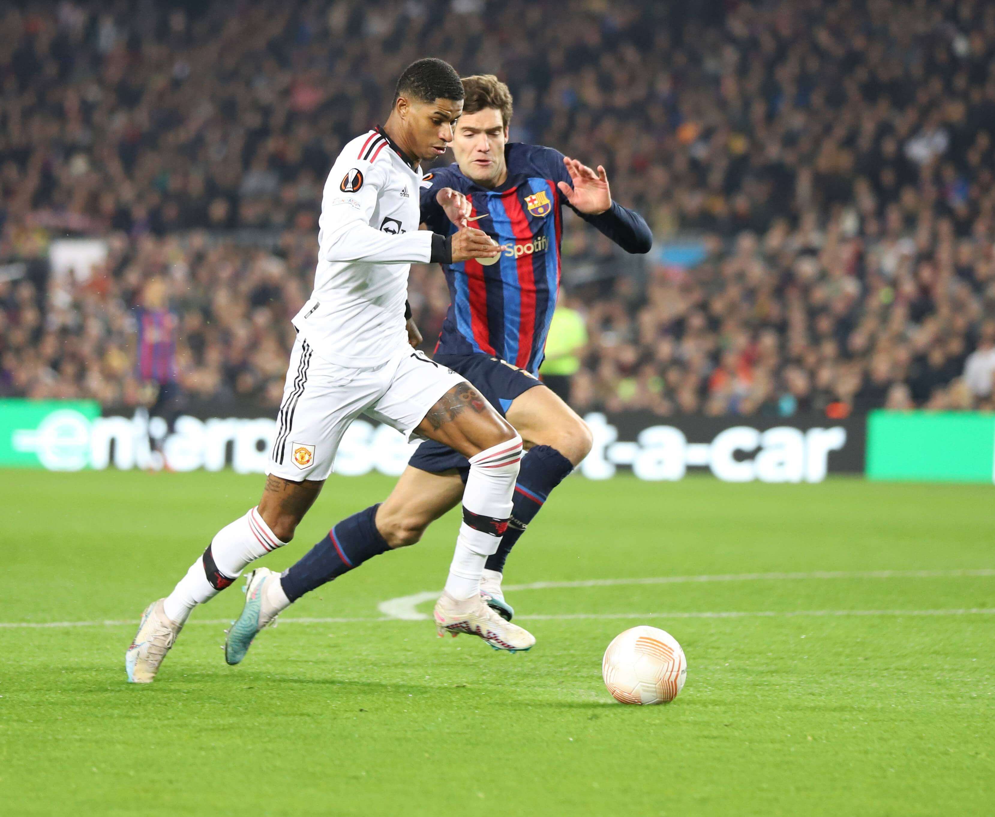  Marcus Rashford contra el Barcelona (Cordon Press)