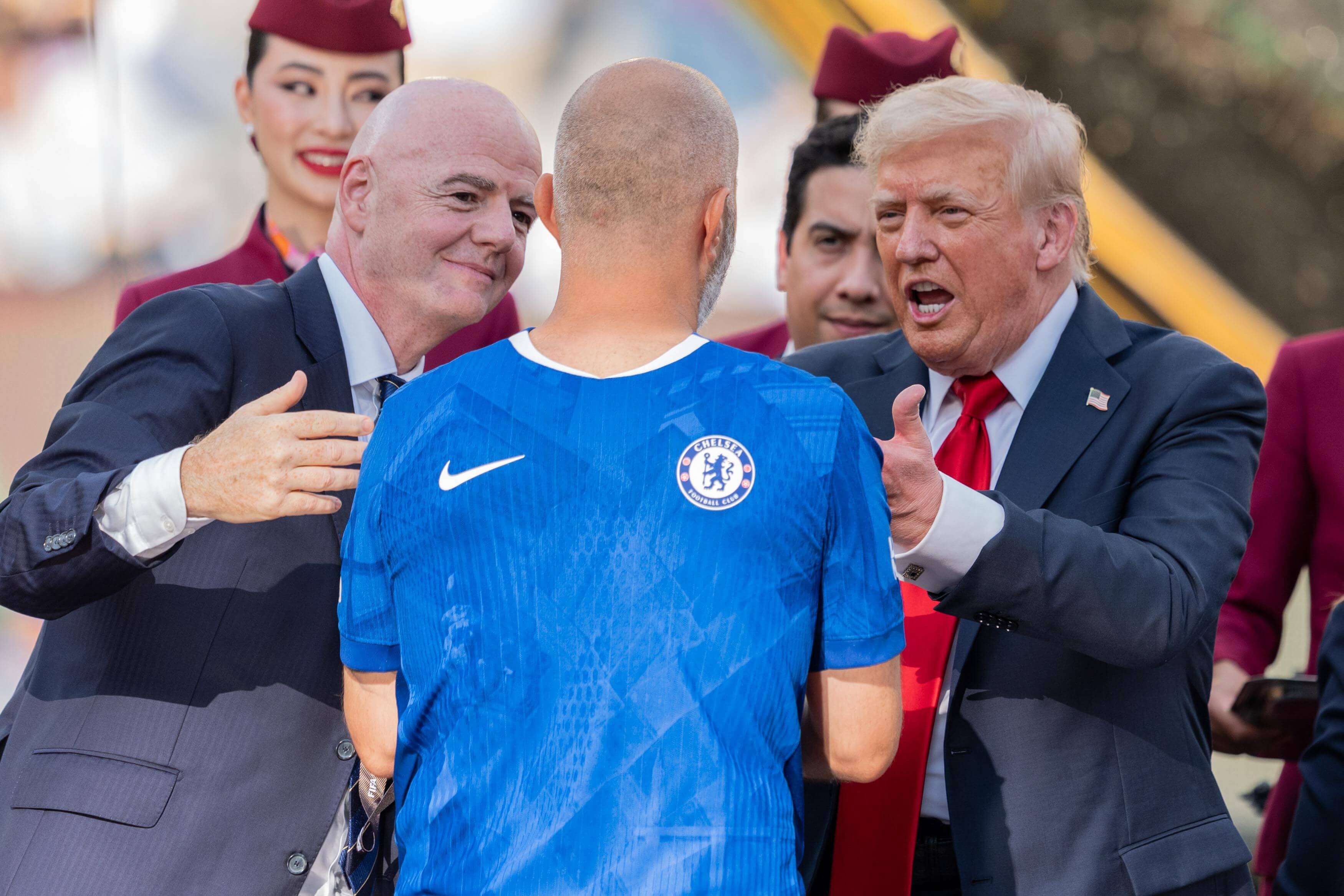 Maresca junto a Trump e Infantino (Cordon Press)