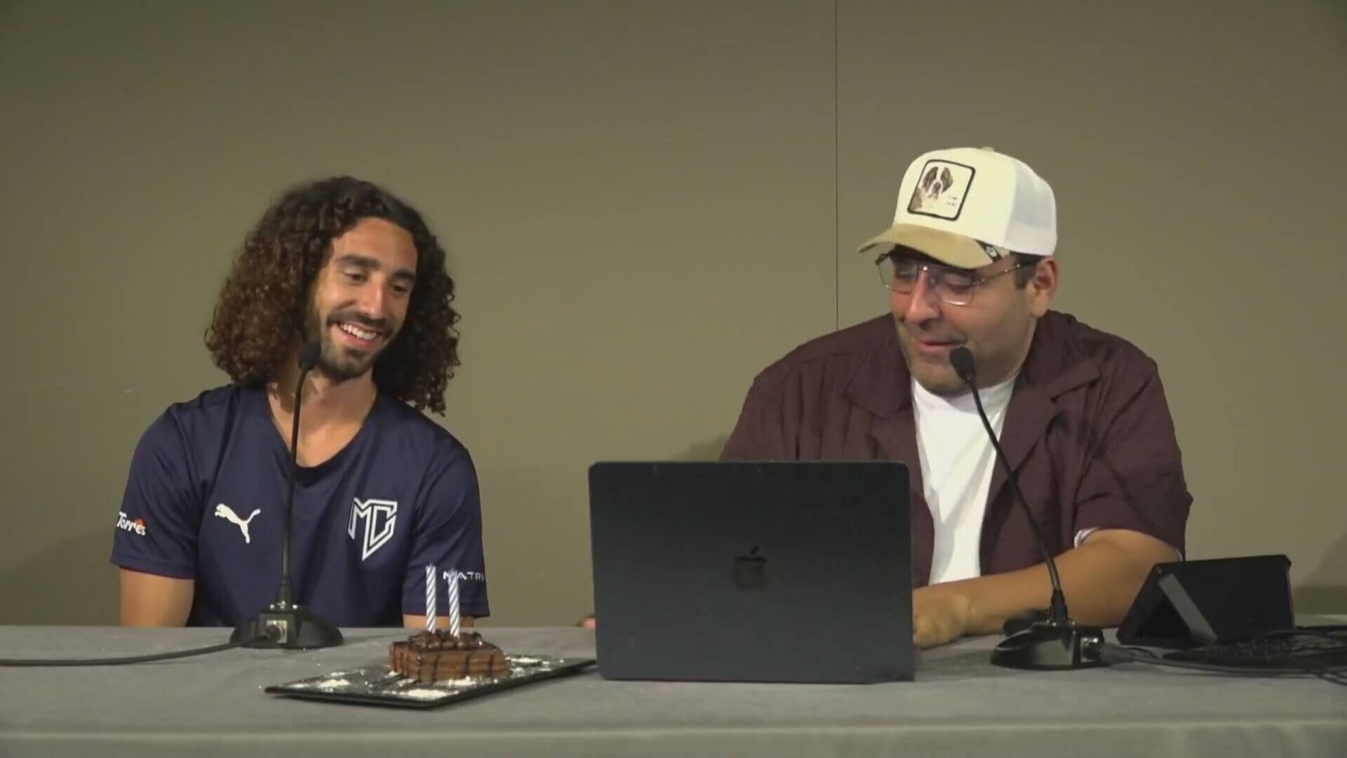 Cucurella, en un acto con Gerard Romero