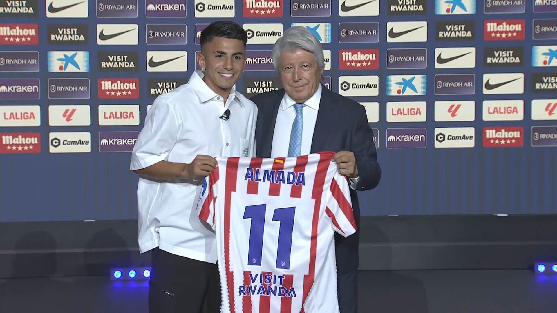  Thiago Almada vestirá el '11' de Atlético de Madrid.