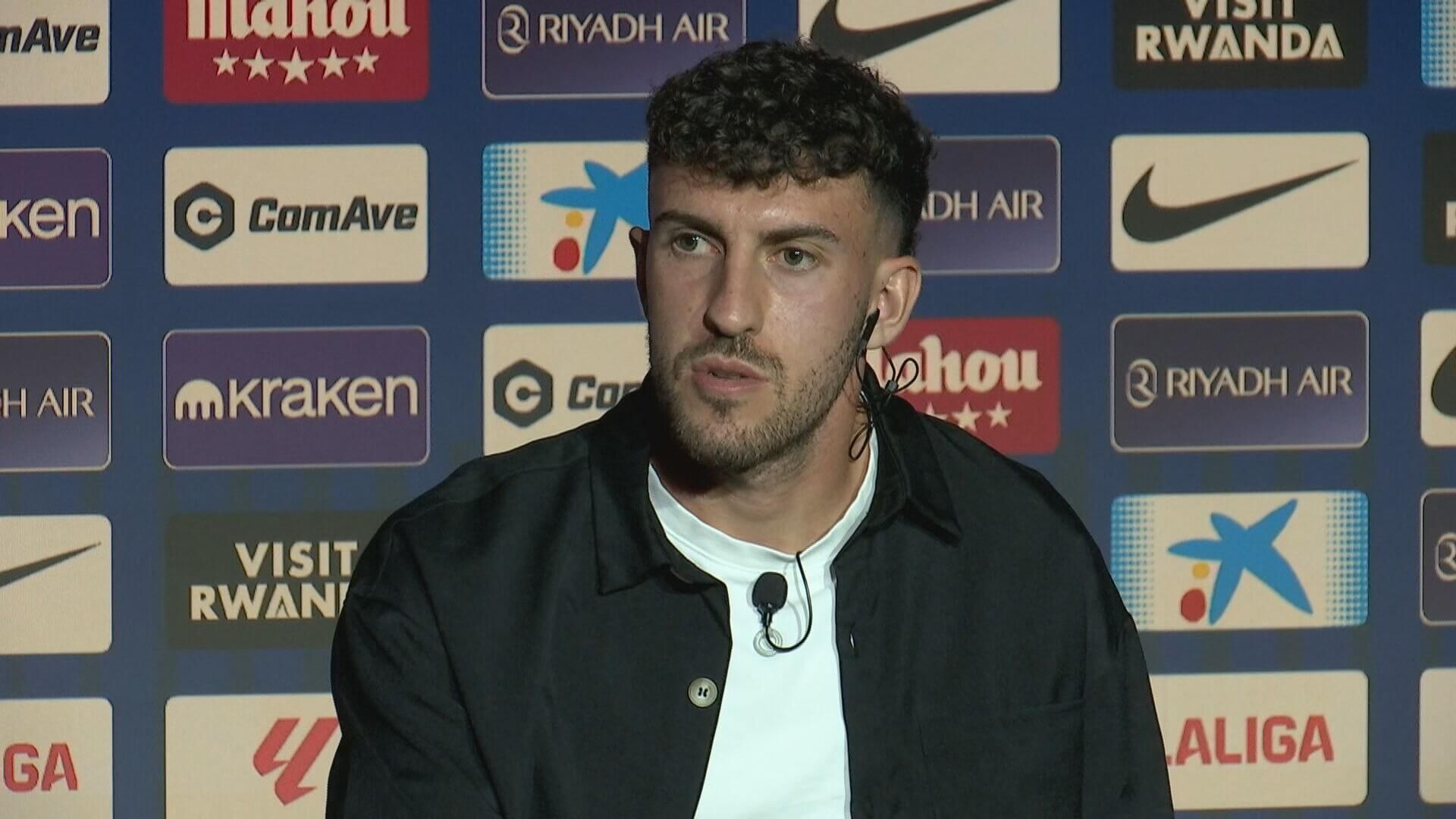  Mateo Ruggeri, durante su presentación como nuevo jugador del Atlético de Madrid.