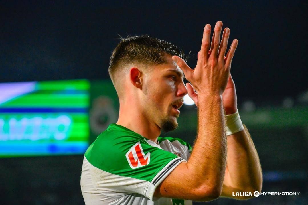 Javi Montero, en un partido del Racing de Santander (FOTO: LALIGA).