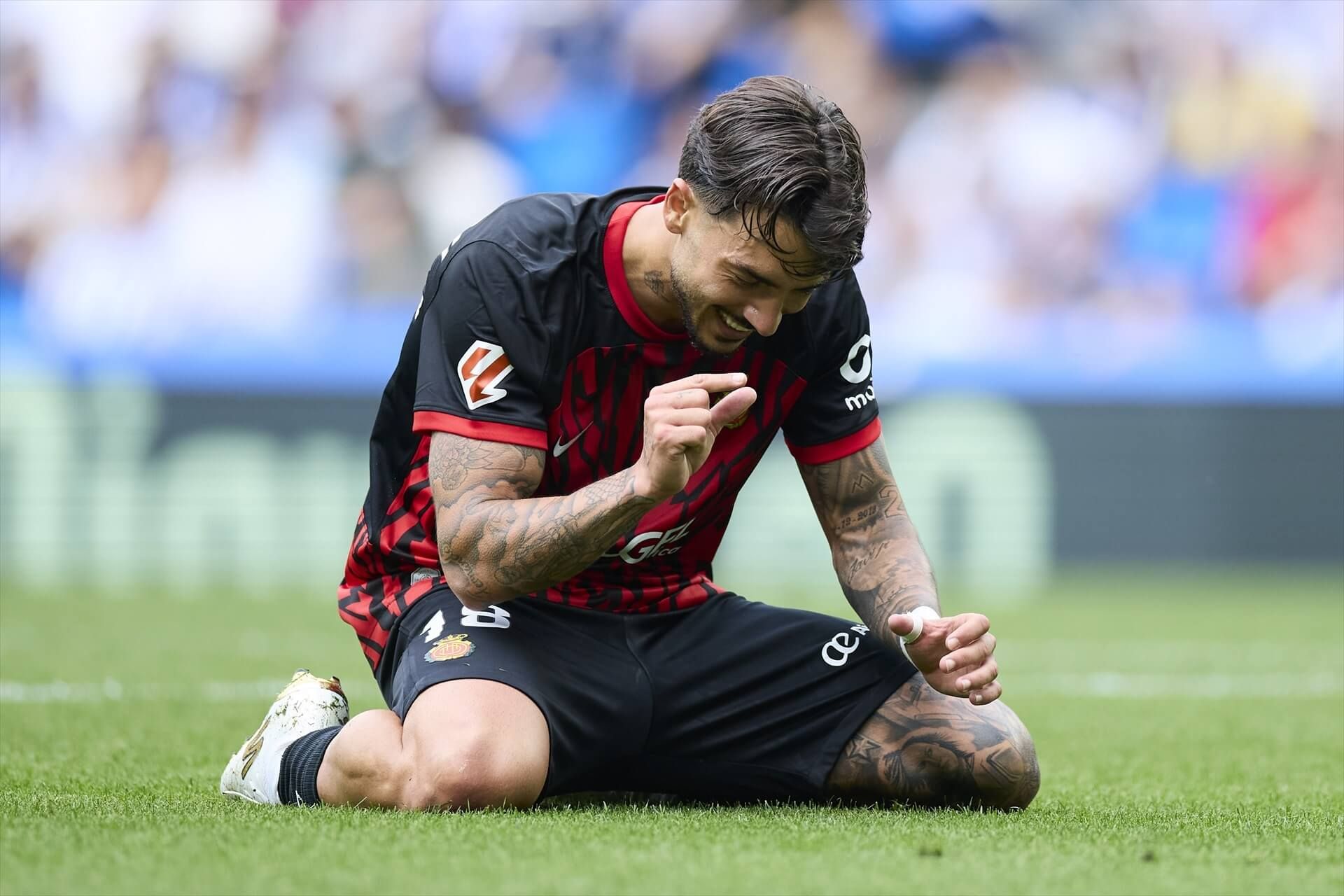  Antonio Sánchez se lamenta durante el Real Sociedad-Mallorca.