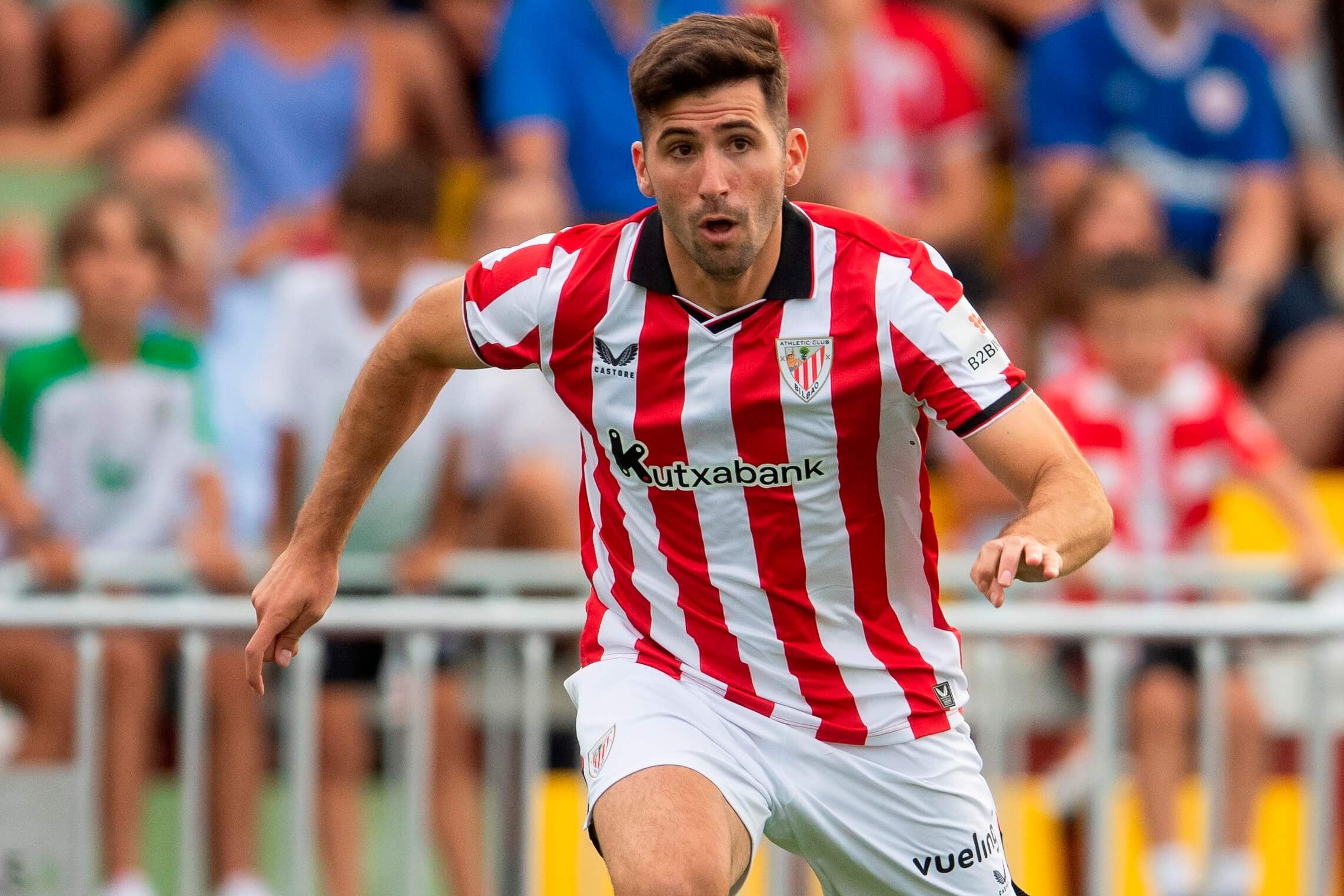 El lateral Jesús Areso en un partido amistoso.