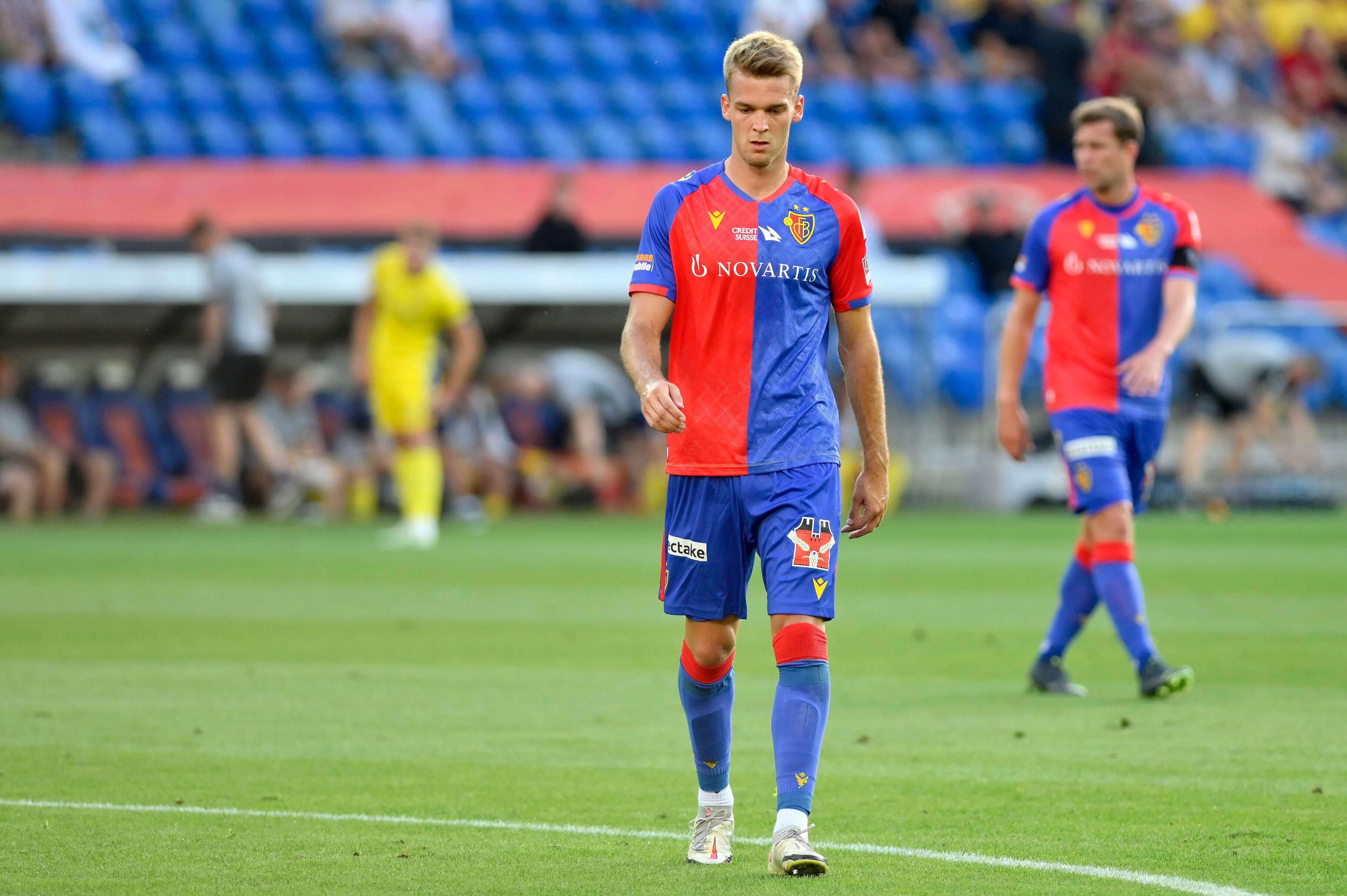 Arnau Comas, durante un partido del Basilea.