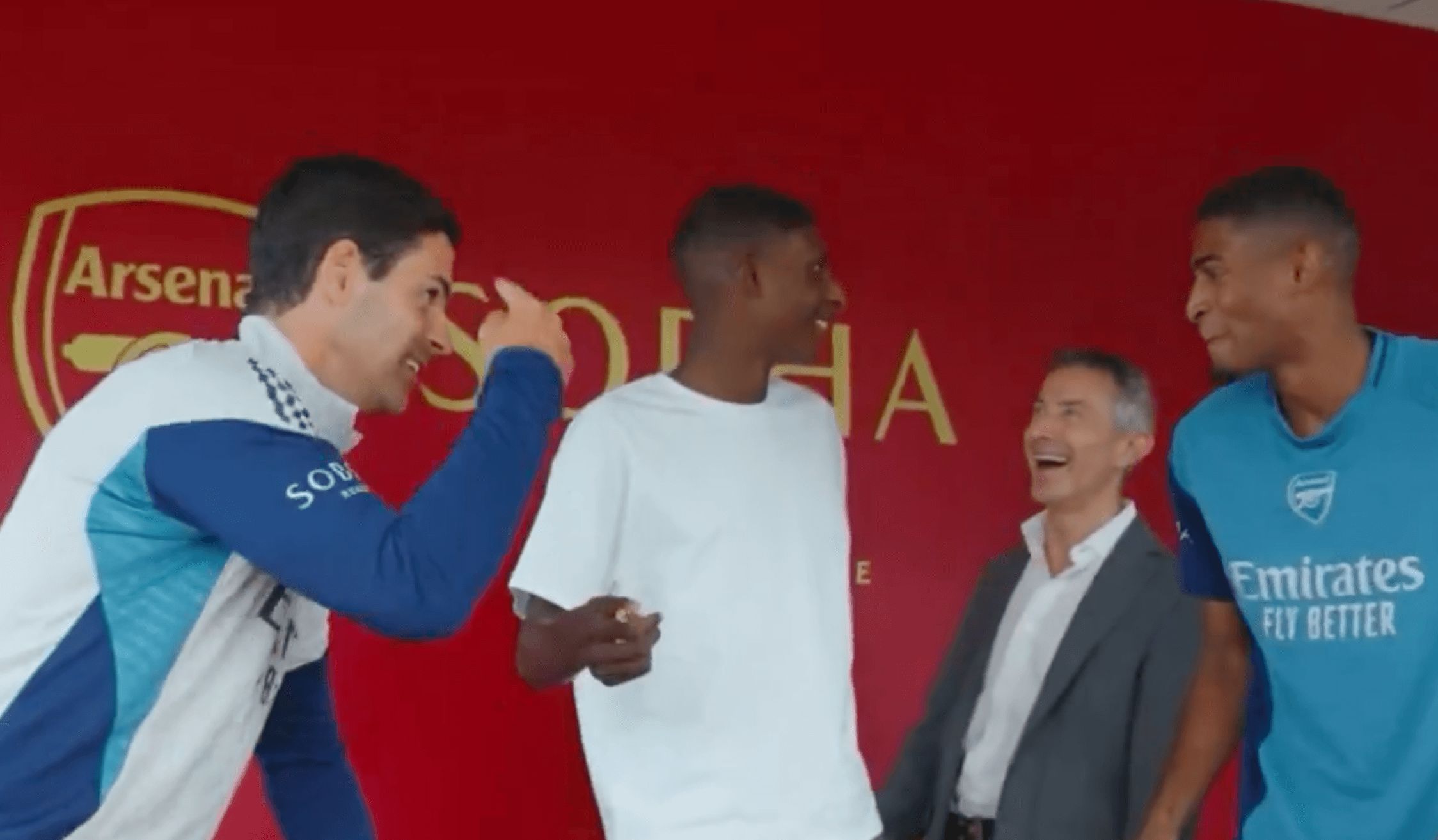 Arteta, Yulian Mosquera, Cristhian Mosquera y Andrea Berta