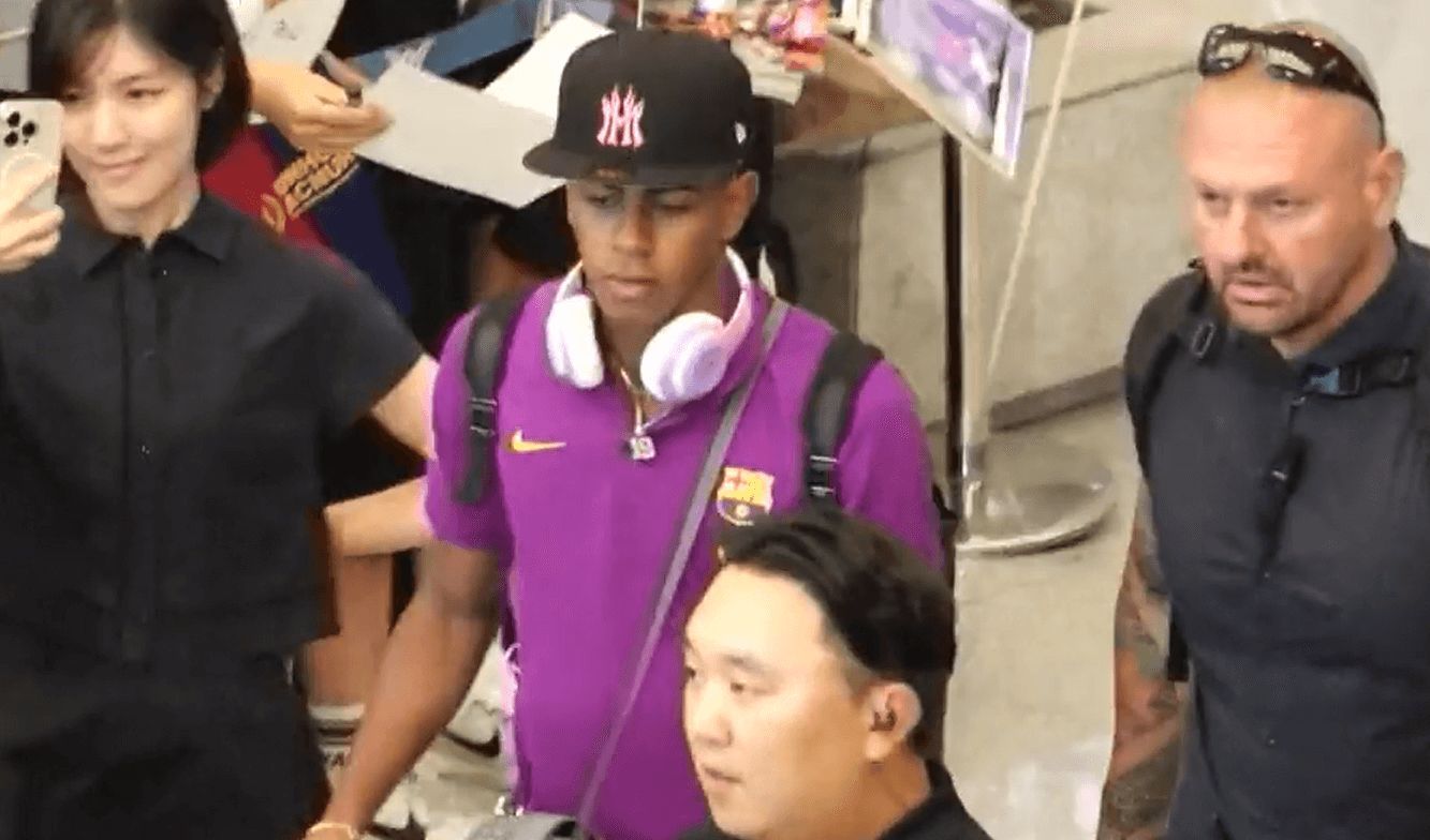  Lamine Yamal, en Corea