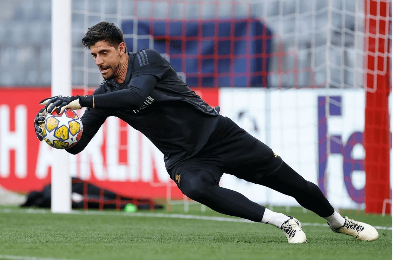  Thibaut Courtois, en un entrenamiento del Real Madrid.