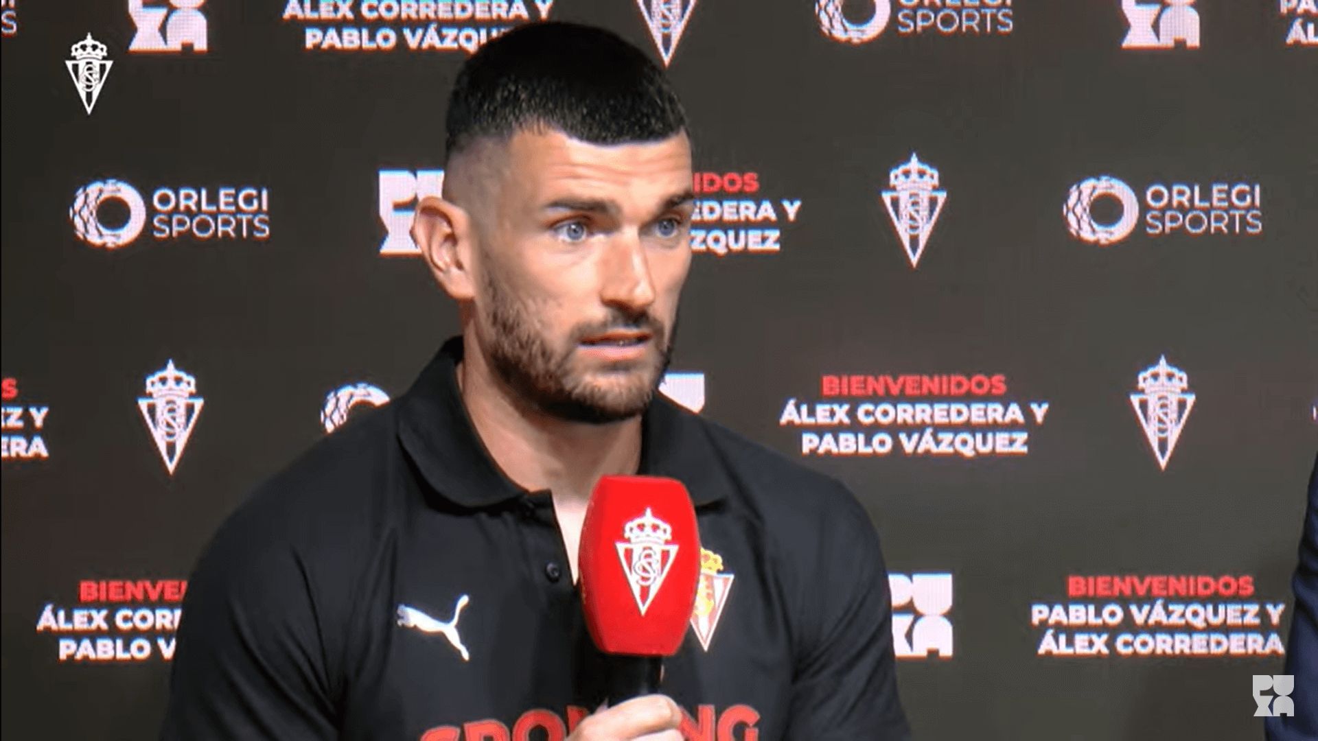 Pablo Vázquez, en la presentación con el Sporting.