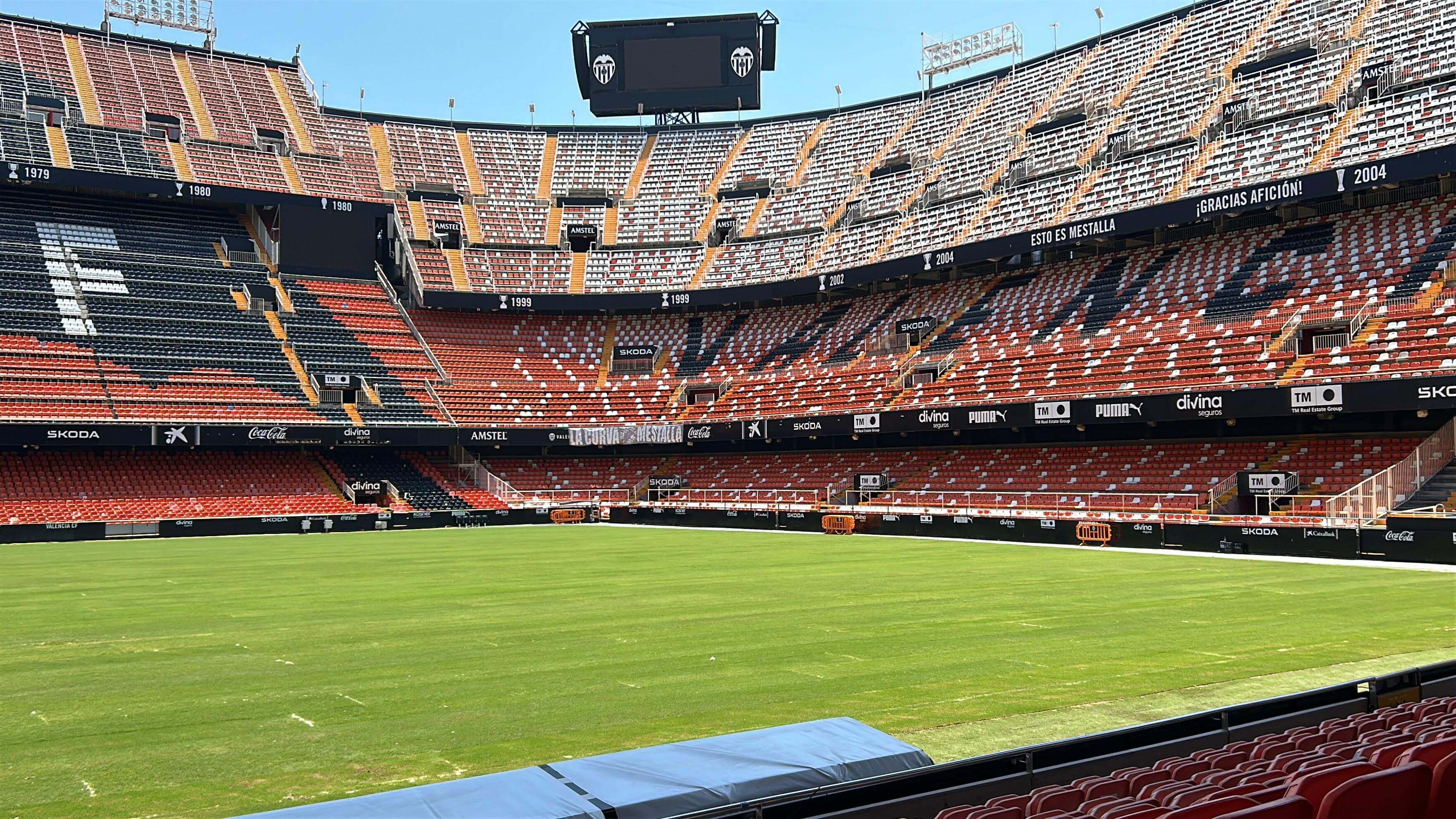 Césped de Mestalla julio 2025