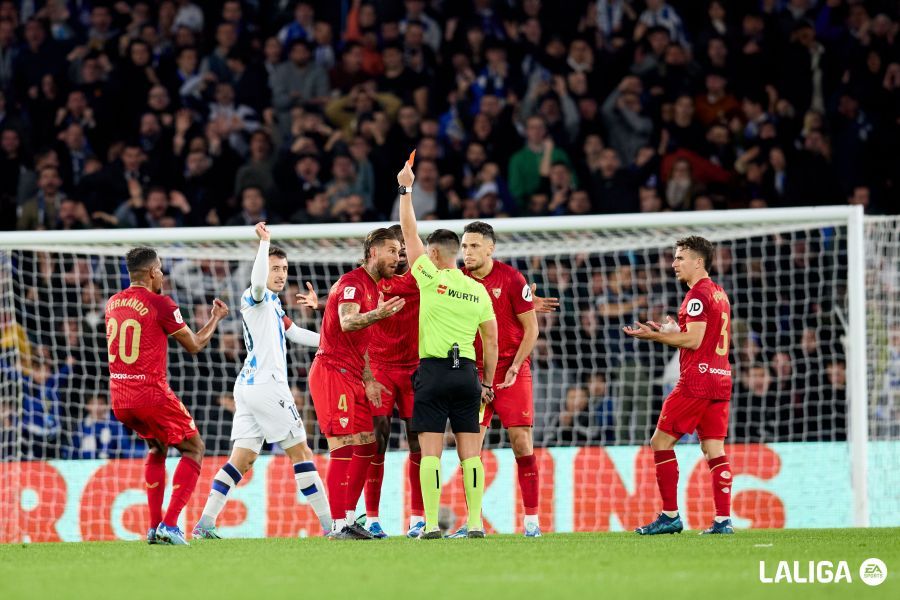  Ramos, expulsado ante la Real Sociedad.