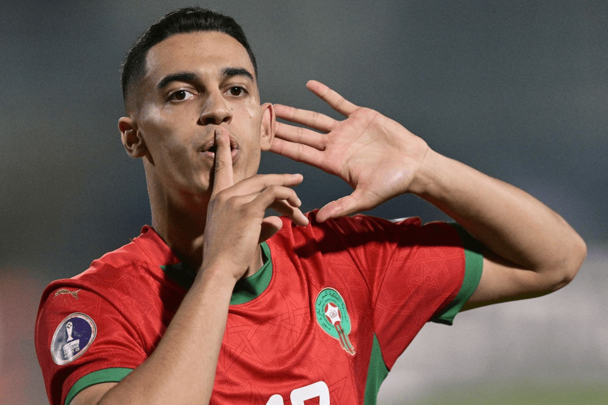 Jones El-Abdellaoui celebra su gol con Marruecos sub 20.