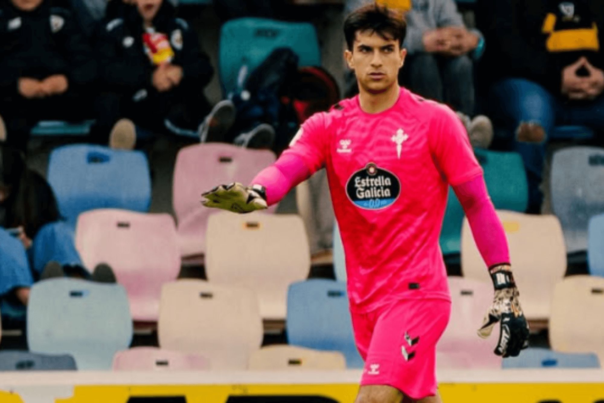 Coke Carrillo, portero del Celta Fortuna.