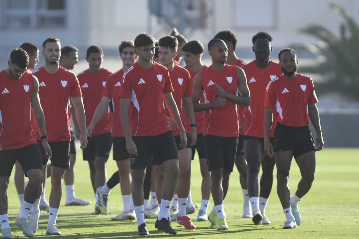  Lulo y Sow, entrenando en pretemporada.
