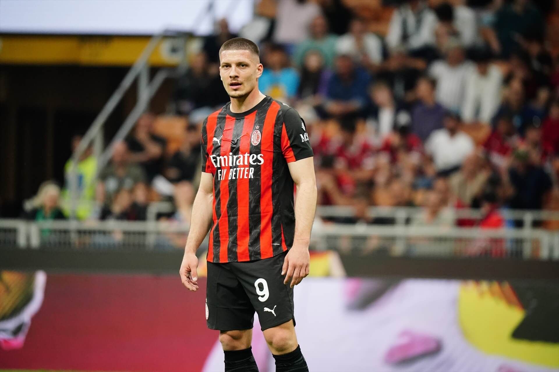 Luka Jovic, en un partido con el Milan (FOTO: Europa Press).