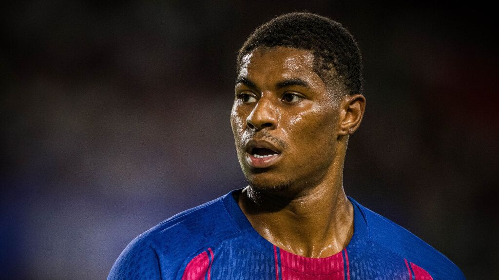 Marcus Rashford, en un partido de pretemporada con el Barça.