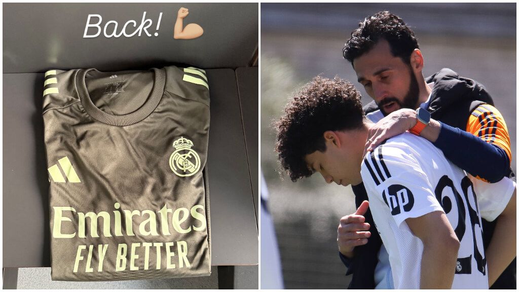 Álvaro Arbeloa subió a sus redes una foto con su nueva camiseta.