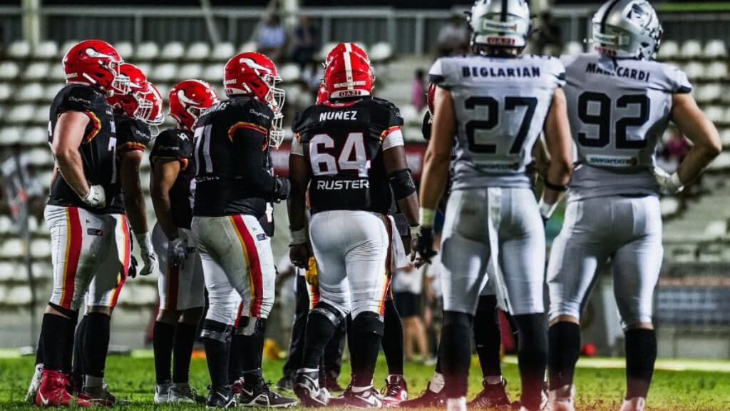  Madrid Bravos en su partido de la liga europea (Redes Sociales)