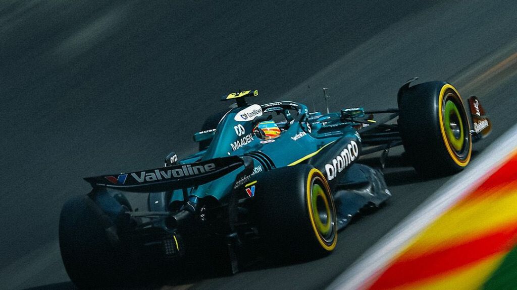 Fernando Alonso, en el Gran Premio de Bélgica.