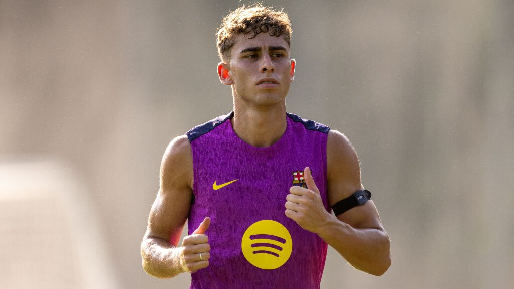 Fermín López, durante un entrenamiento  (Foto: FC Barcelona)
