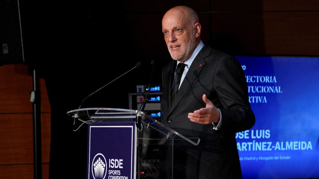  Javier Tebas en una rueda de prensa (Europa Press)