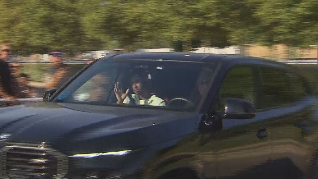 Jude Bellingham llegando a Valdebebas