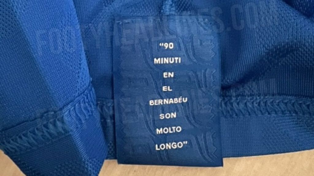  El detalle en la camiseta del Real Madrid (Footy Headlines)