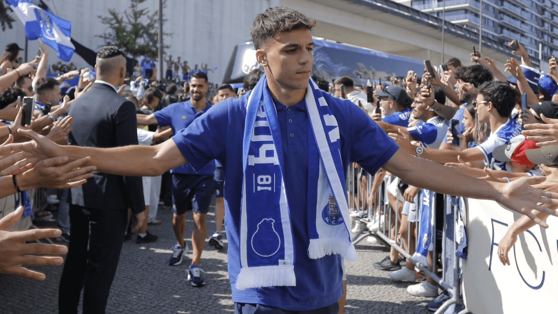 Gabri Veiga, en un viaje con el Oporto.